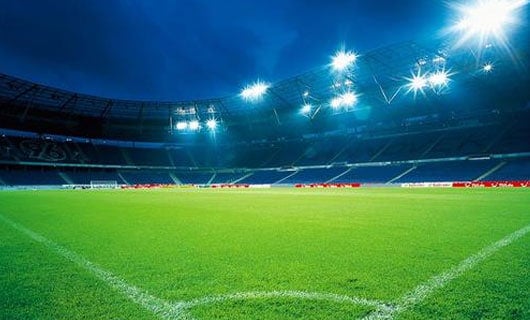 LED belysning på fotbollsstadium