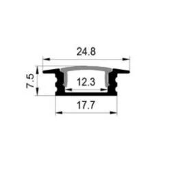 Infälld aluminium profil