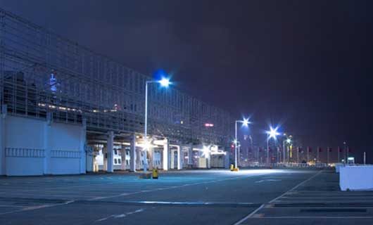 LED väg på parkeringsområde